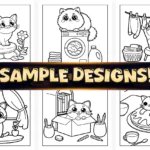 Bold Easy Kawaii Cats Coloring Pages