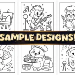 Simple Animal in Costumes Coloring Pages