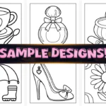 Bold and Easy Girly Things Coloring Pages