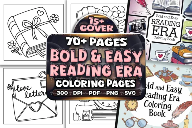 Bold Easy Reading Era Coloring Pages