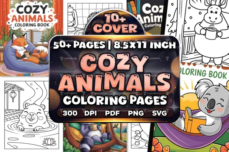 Cozy Animals Coloring Pages