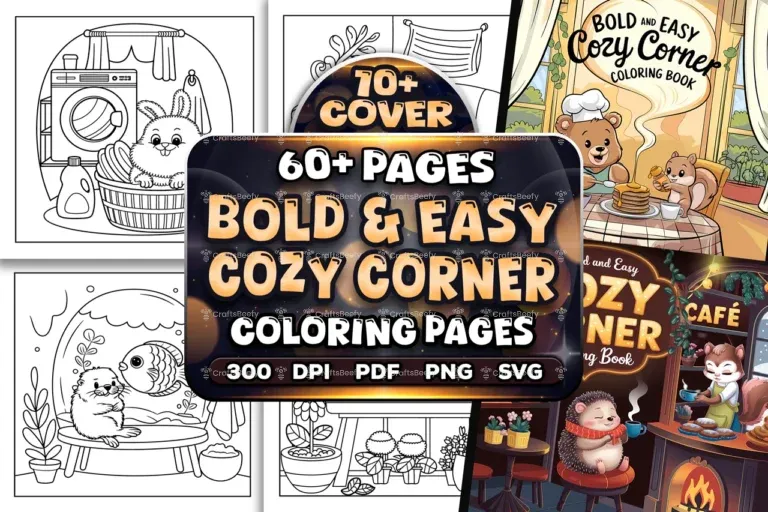 Bold Easy Cozy Corner Coloring Pages