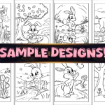 Easter Bunnies Coloring Pages