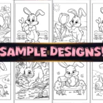 Easter Bunnies Coloring Pages