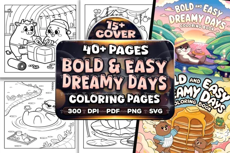Bold Easy Dreamy Days Coloring Pages