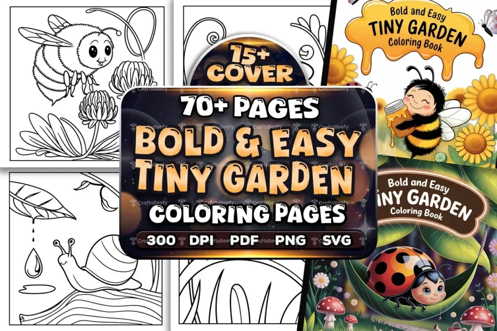 Bold Easy Tiny Garden Coloring Pages