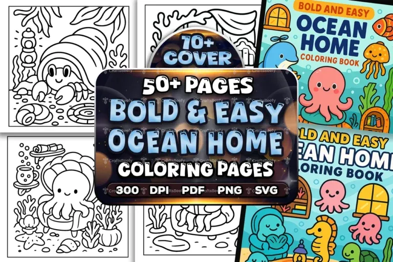 Bold Easy Ocean Home Coloring Pages