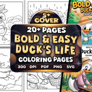 Bold Easy Ducks Life Coloring Pages