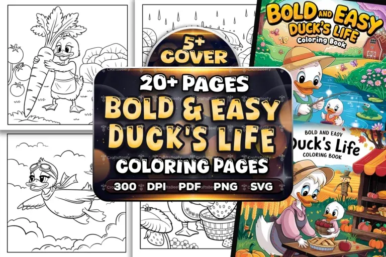 Bold Easy Ducks Life Coloring Pages
