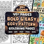 Bold Easy Cozy Pattern Coloring Pages