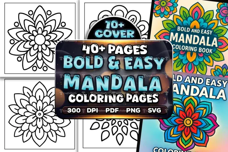 Bold Easy Mandala Coloring Pages