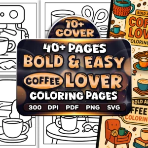 40+ Bold Easy Coffee Lover Coloring Pages