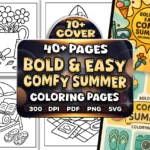 40+ Easy Comfy Summer Coloring Pages