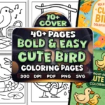 40+ Bold Easy Cute Bird Coloring Pages