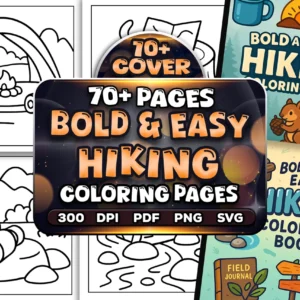 Hiking Coloring Pages