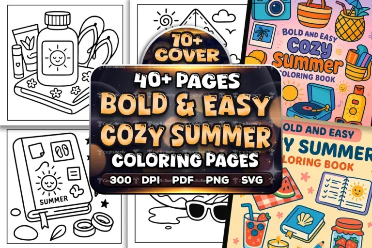 Cozy Summer Coloring Pages