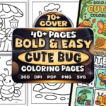 Bold Easy Cute Bug Coloring Pages