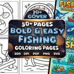 50+ Bold Easy Fishing Coloring Pages