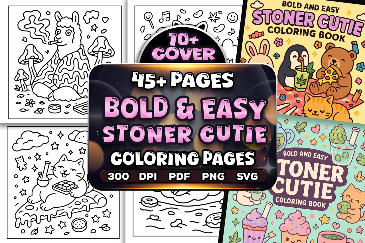 45+ Bold Easy Stoner Cutie Coloring Pages
