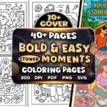 40+ Bold Easy Stoner Moments Coloring Pages