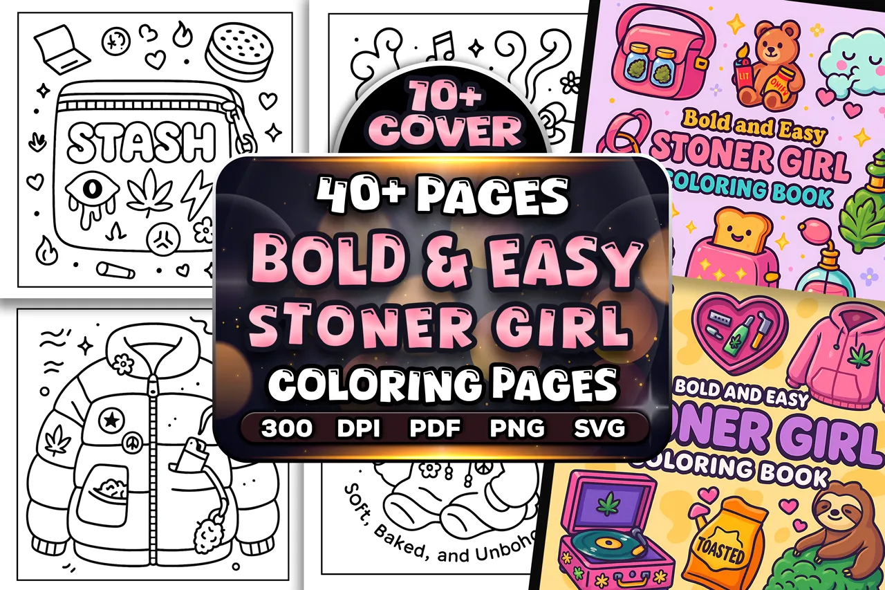 40+ Bold Easy Stoner Girl Coloring Pages