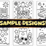 50+ Bold Easy Summer Fun Coloring Pages