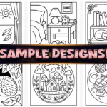 40+ Bold Easy Cozy Canvas Coloring Pages