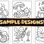 Bold Easy Cute Bug Coloring Pages