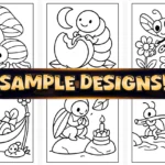 Bold Easy Cute Bug Coloring Pages