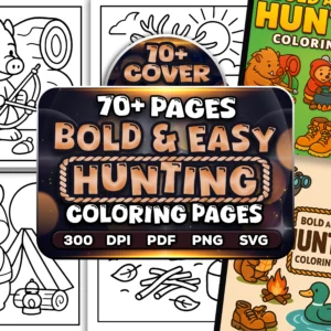 70+ Bold Easy Hunting Coloring Pages