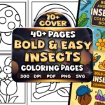 40+ Bold Easy Insects Coloring Pages