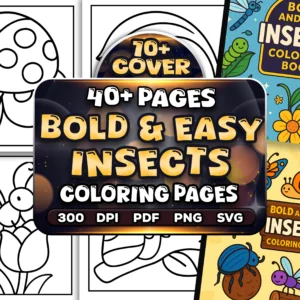 40+ Bold Easy Insects Coloring Pages