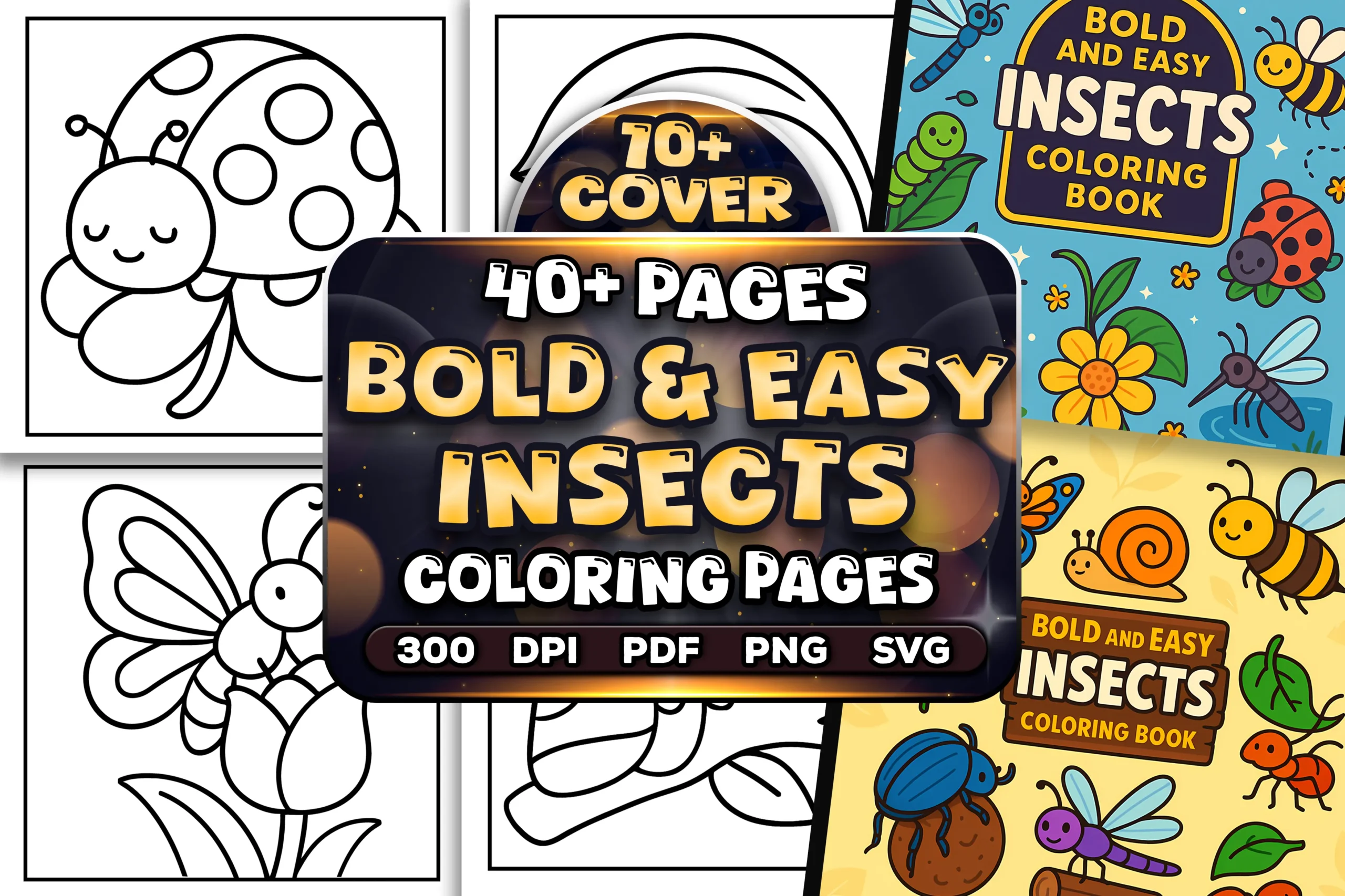 40+ Bold Easy Insects Coloring Pages