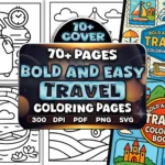 70+ Bold Easy Travel Coloring Pages