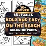 60+ Easy On the Beach Coloring Pages