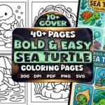 40+ Bold Easy Sea Turtle Coloring Pages
