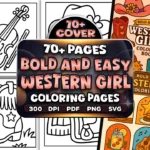 70+ Bold Easy Western Girl Coloring Pages