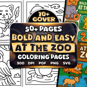 50+ Bold Easy At the Zoo Coloring Pages