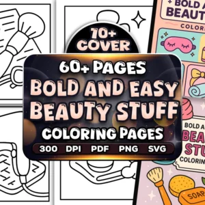 60+ Bold Easy Beauty Stuff Coloring Pages