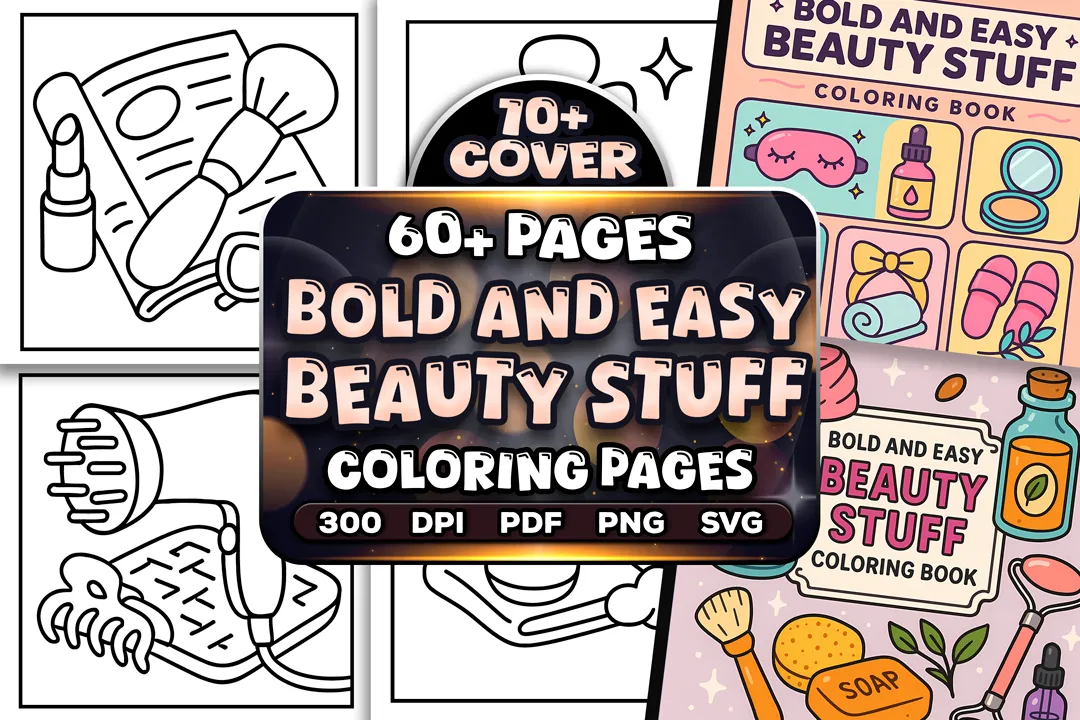 60+ Bold Easy Beauty Stuff Coloring Pages