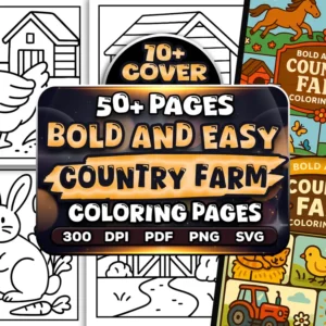 50+ Bold Easy Country Farm Coloring Pages