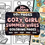 60+ Cozy Girl Summer Vibes Coloring Pages