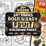50+ Bold Easy Fruit Coloring Pages