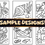 50+ Bold Easy Cozy Beach Coloring Pages