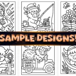 50+ Bold Easy Highland Cow Coloring Pages