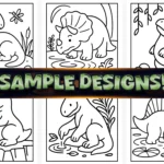 40+ Bold Easy Dinosaur Coloring Pages