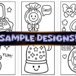60+ Bold Easy Y2K Retro Coloring Pages