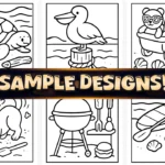 60+ Easy On the Beach Coloring Pages