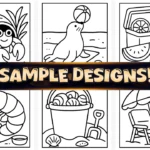 50+ Bold Easy Cozy Beach Coloring Pages