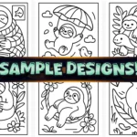50+ Bold Easy Cute Sloth Coloring Pages